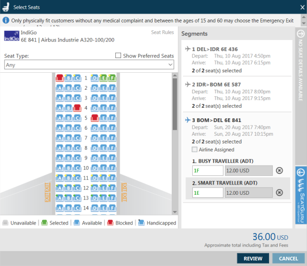 Adding Or Changing Seats After Booking
