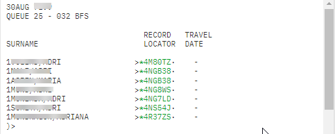 Access booking files in queue
